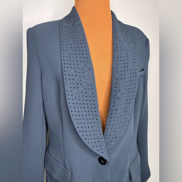 NWT Forever 21 Rhinestone Single Breasted Blazer Black Size Medium - Picture 2 of 10